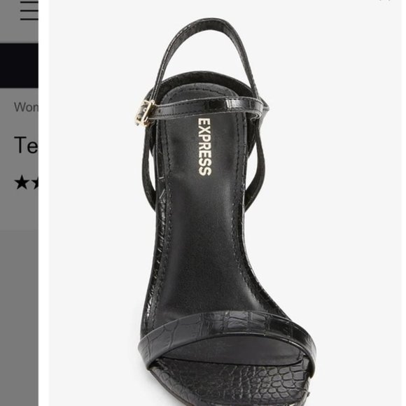 Textured Low Back Heeled Sandals express womens size 9 & 10 NWT shoes - Picture 5 of 7